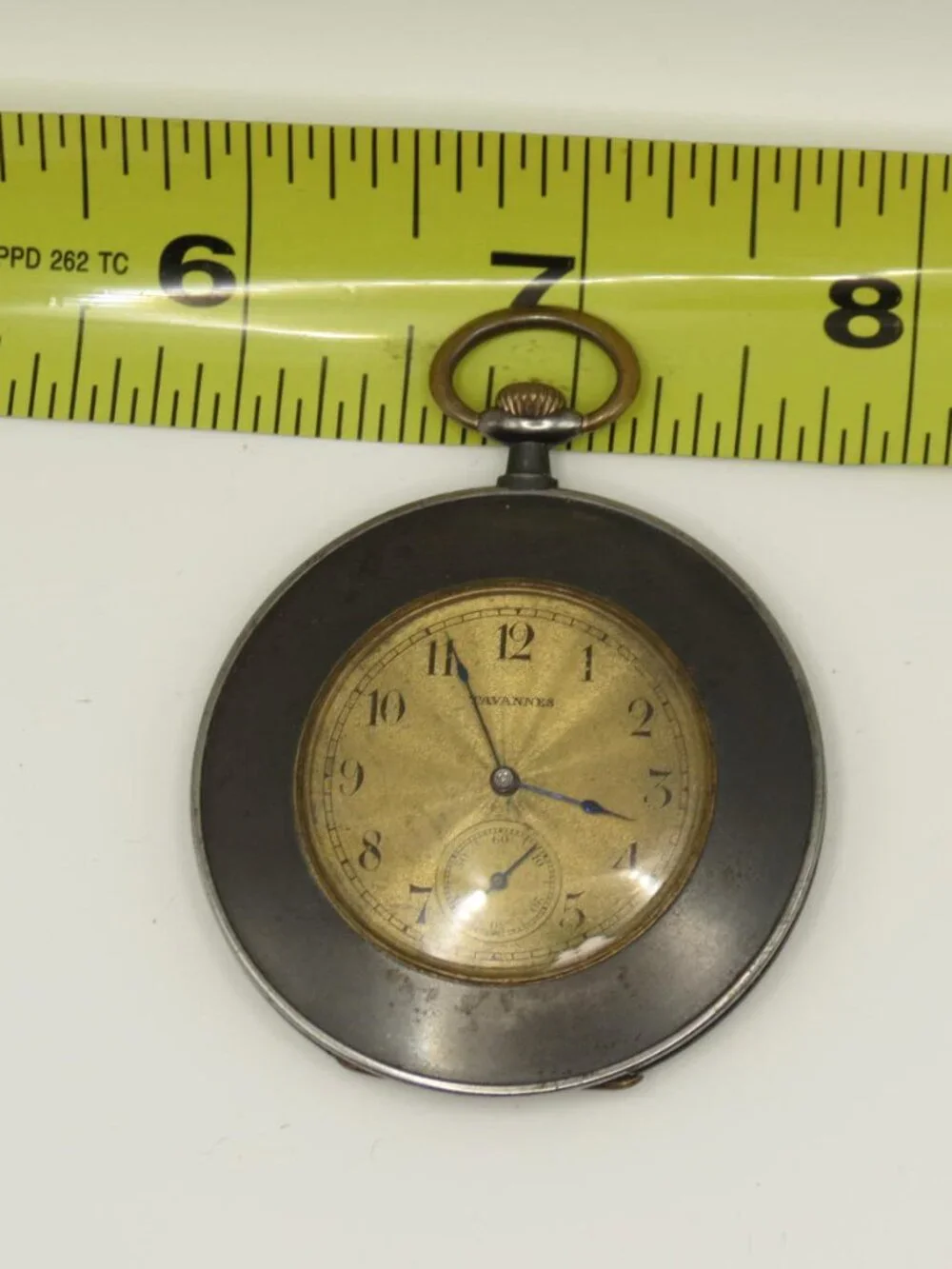 Antique Tavannes Pocket Watch 1910-1930 Sunburst Face Non-Working